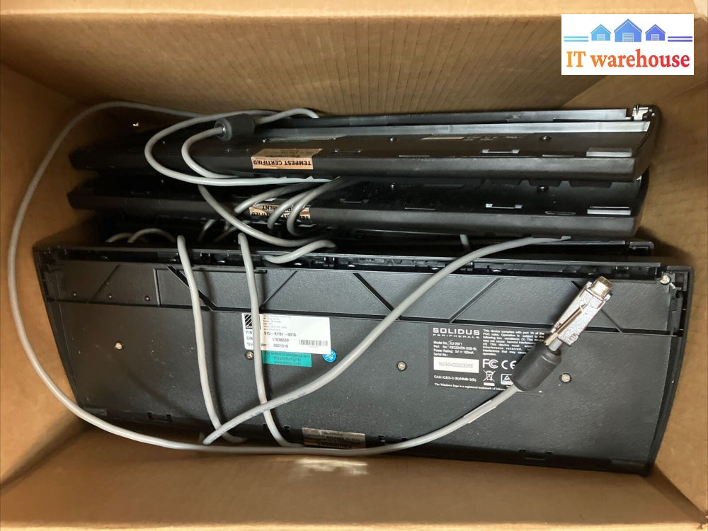 Solidus Peripherals KU-2971 KBS224EN-USB-BL Keyboard 9-Pin RS232 Serial Port ~