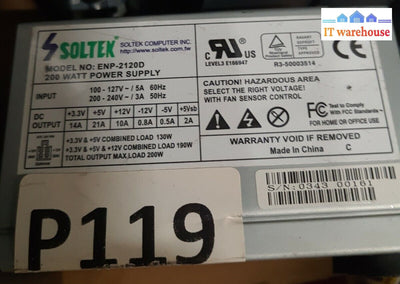 - Soltek Enp-2120D 200W Power Supply @@@