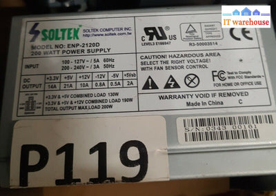 - Soltek ENP-2120D 200W Power Supply @@@ 
