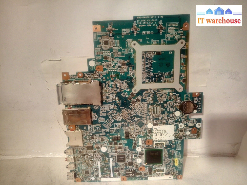 - Sony   M820 / M830 MOTHERBOARD  1P-0087J02-8011  IRX-4440 MBX-199 (AS IS)