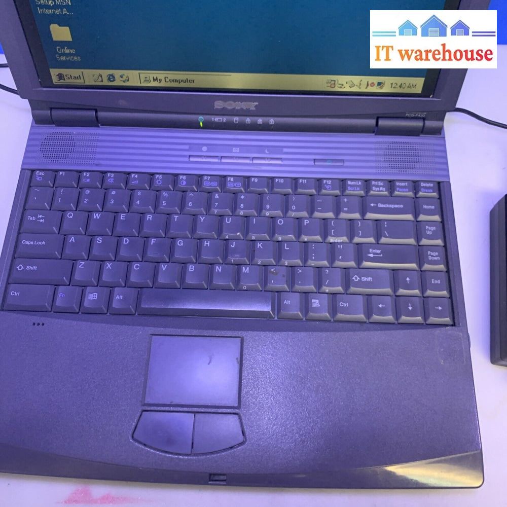 Sony PCG-F430 14.1’’ Laptop Pentium 3 450MHz 192MB Ram 8.5GB HD CD-ROM WIN98