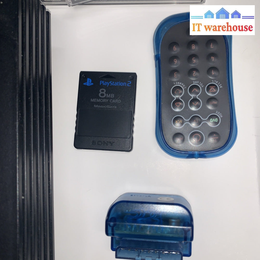 Sony PlayStation 2 Console 2 Controller Mem Card 10 + Games