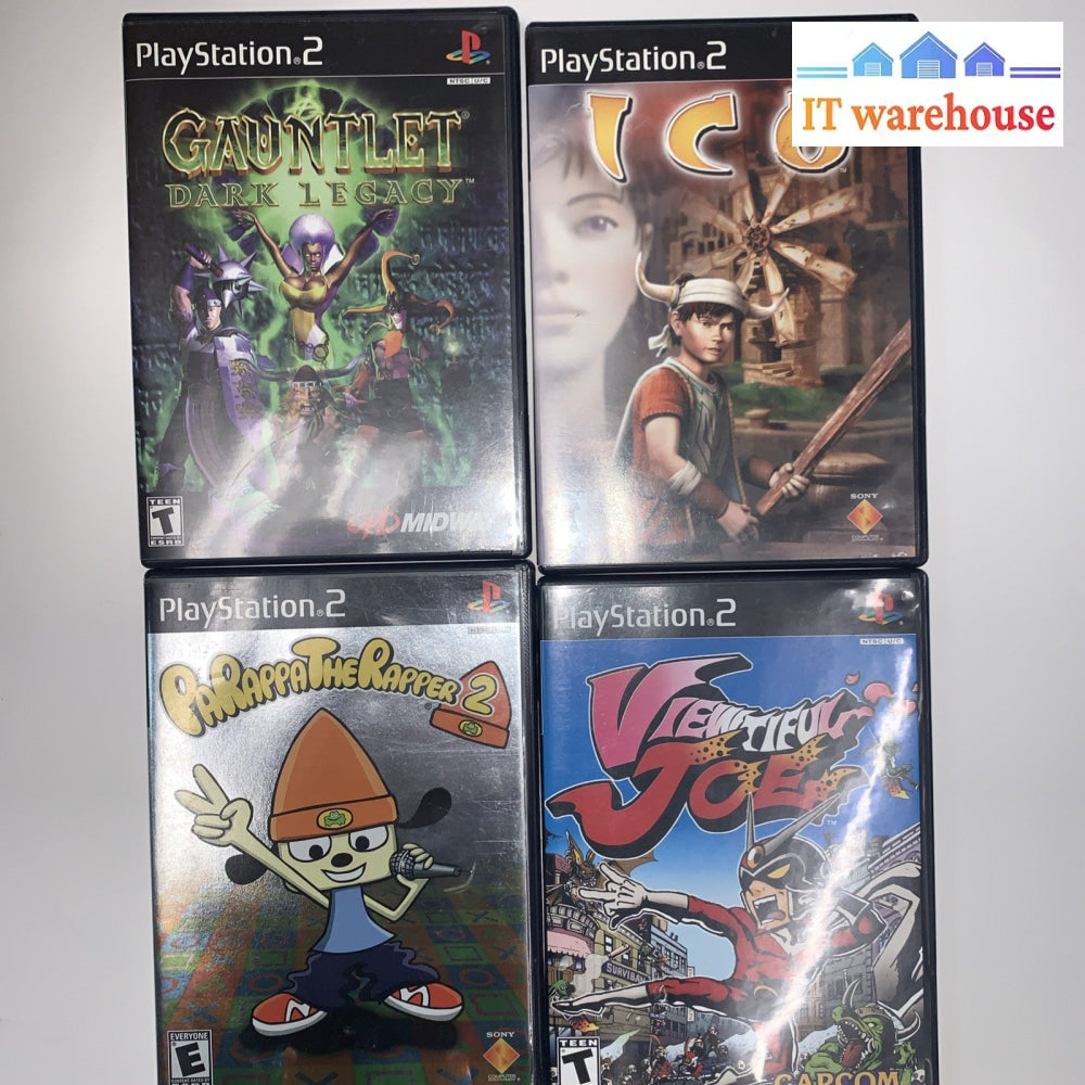 Sony PlayStation 2 Console 2 Controller Mem Card 10 + Games