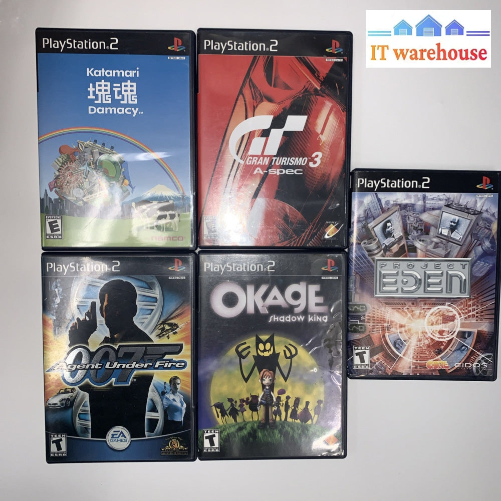 Sony PlayStation 2 Console 2 Controller Mem Card 10 + Games