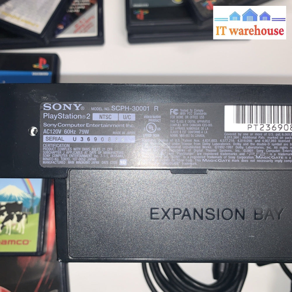 Sony PlayStation 2 Console 2 Controller Mem Card 10 + Games