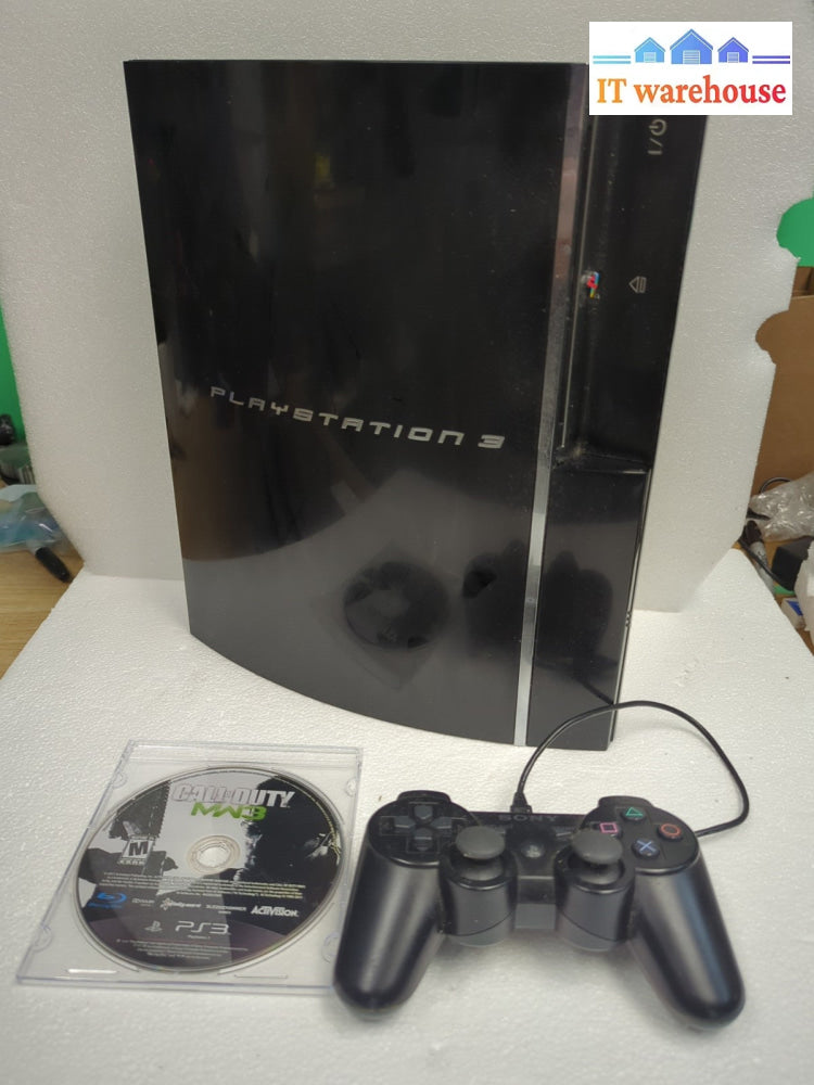 Sony PlayStation 3 Fat PS3 CECHE01 With One Controller + Game COD Tested