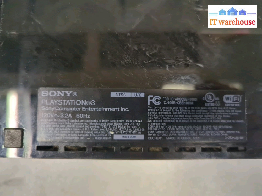 Sony PlayStation 3 Fat PS3 CECHE01 With One Controller + Game COD Tested