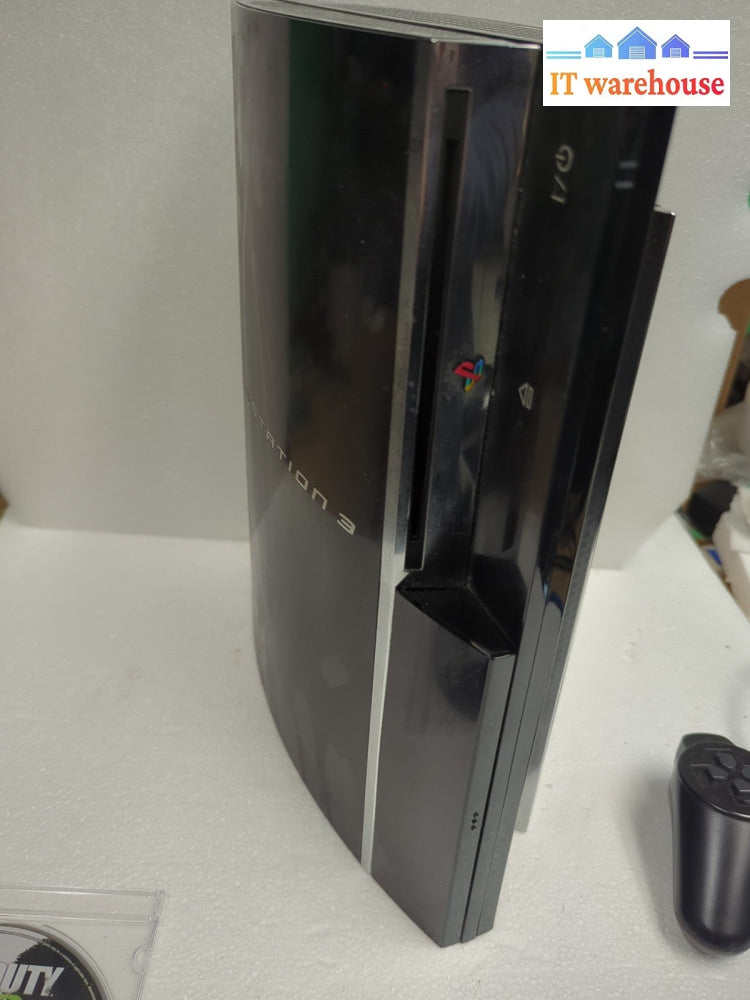 Sony PlayStation 3 Fat PS3 CECHE01 With One Controller + Game COD Tested