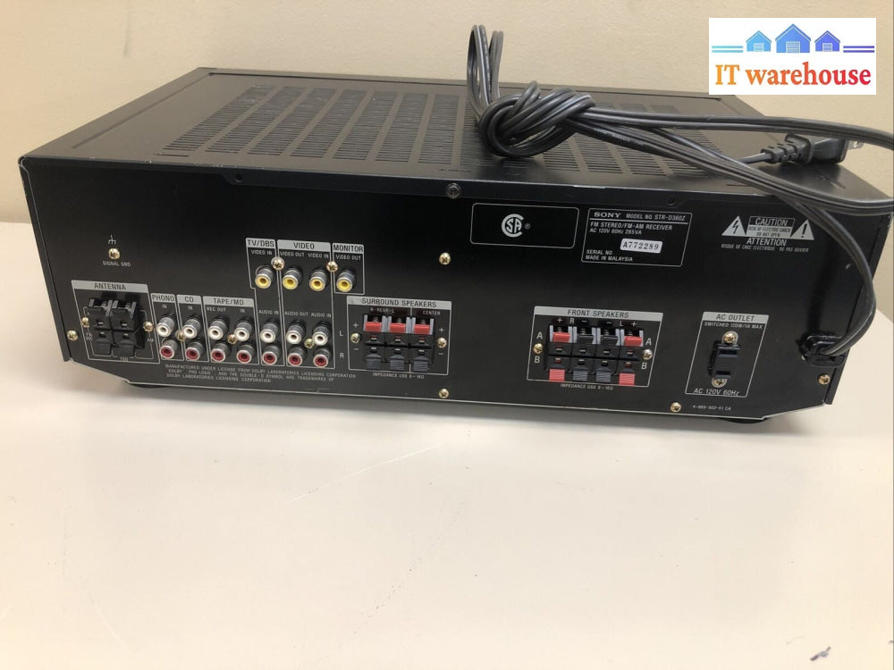 $ Sony STR-D360Z Audio Video Surround Amplifier Receiver no remote Tested
