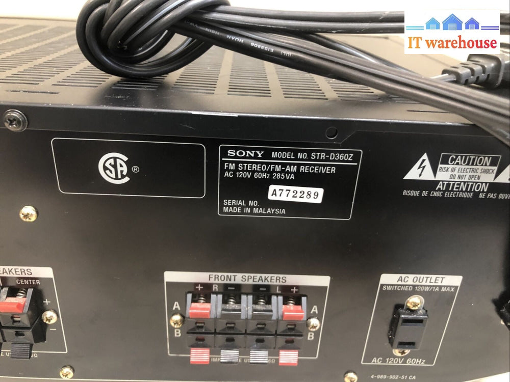 $ Sony STR-D360Z Audio Video Surround Amplifier Receiver no remote Tested