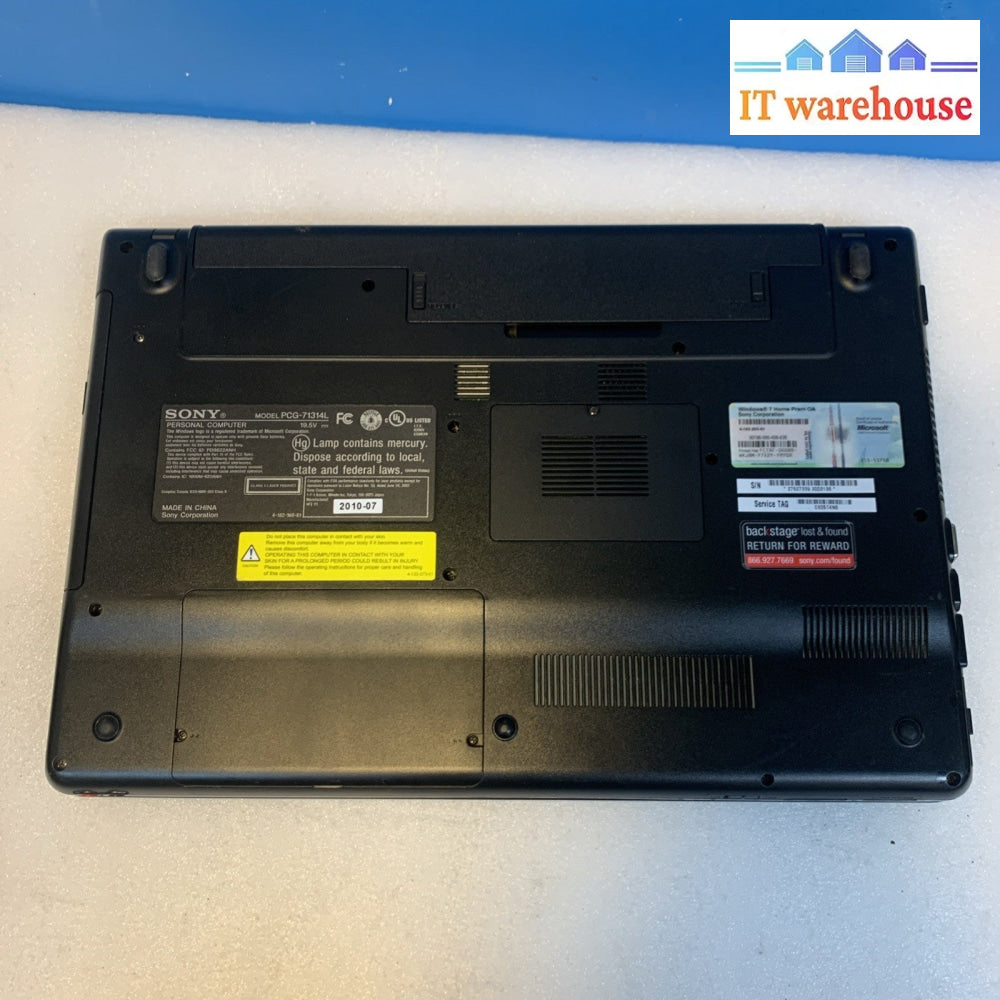 Sony VAIO PCG-71314L Laptop i5 M430 4GB RAM 320GB HDD WIN XP PRO