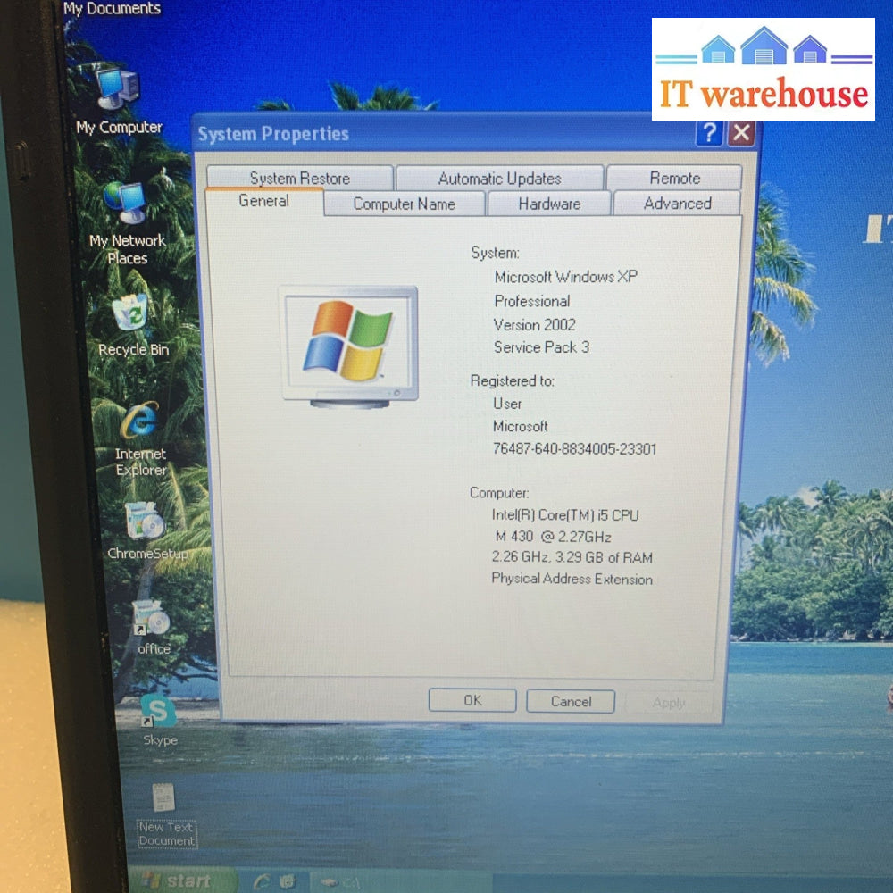 Sony VAIO PCG-71314L Laptop i5 M430 4GB RAM 320GB HDD WIN XP PRO