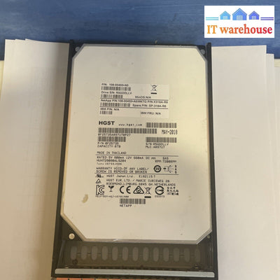 SP-318A-R6 - Netapp 8TB 7200 RPM SAS 3.5" for DS4246 24 bay (12 days used only)