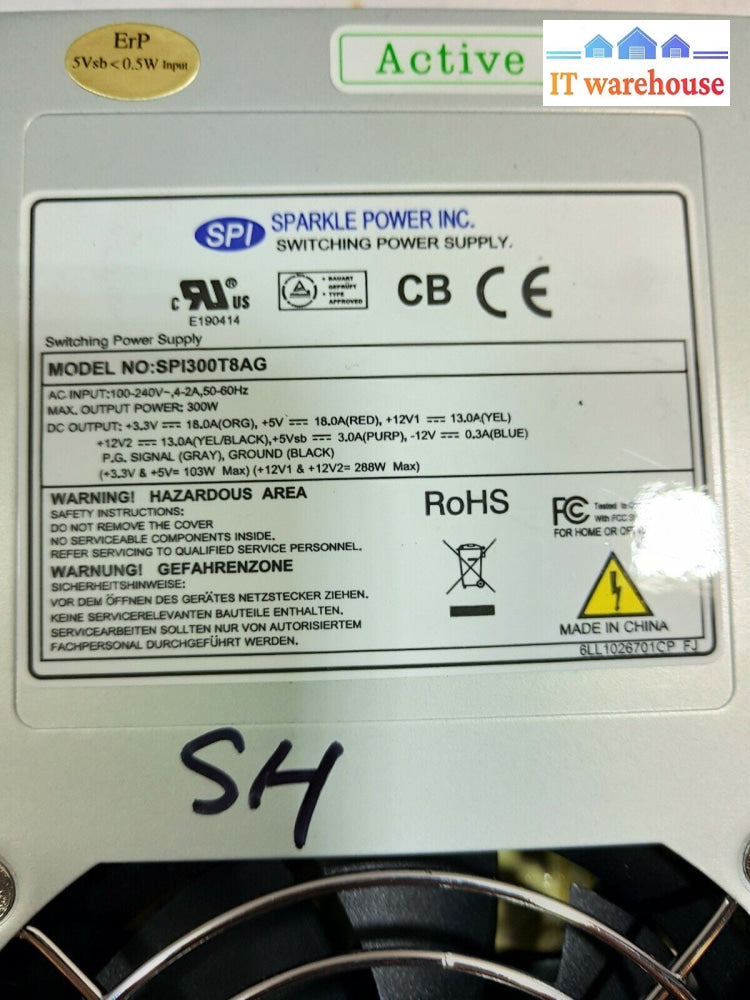 SPI 300W SPI300T8AG 24PIN power supply 80 PLUS GOLD For SFF PC (18*9*6.5cm)