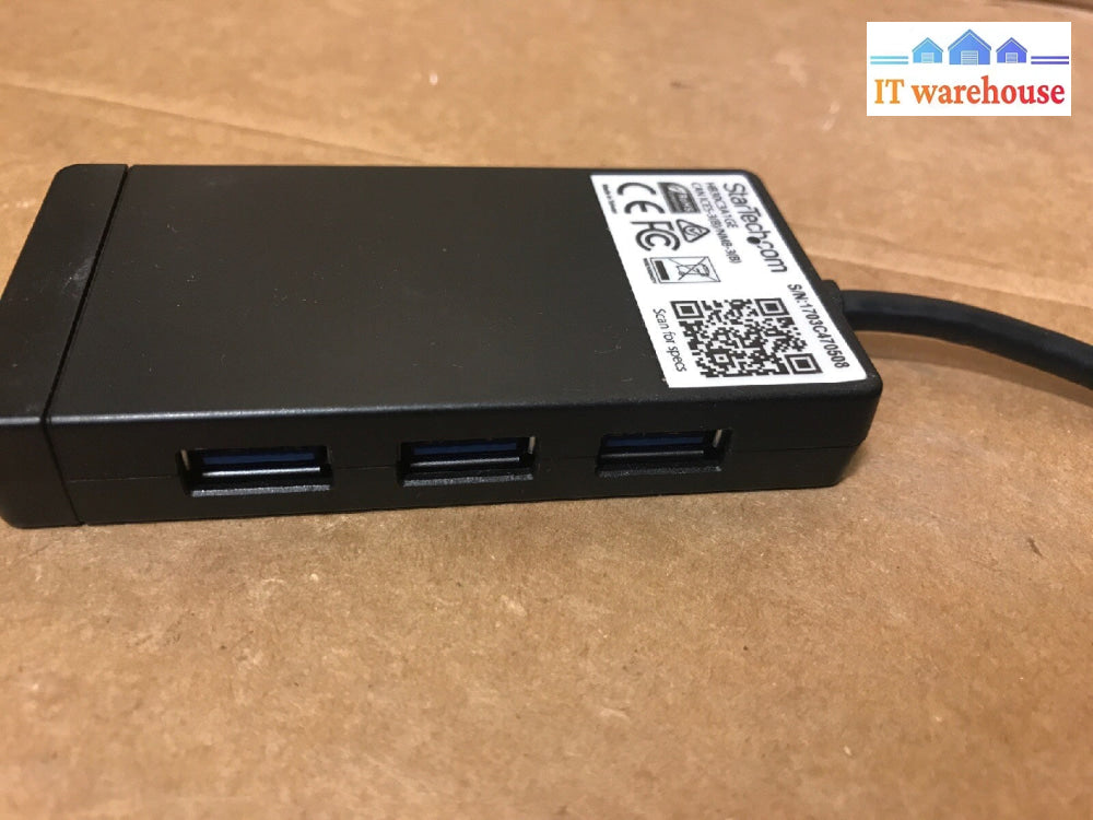 StarTech 3-Port USB 3.0 Hub with Gigabit Ethernet, USB-C (HB30C3A1GE)  + AC