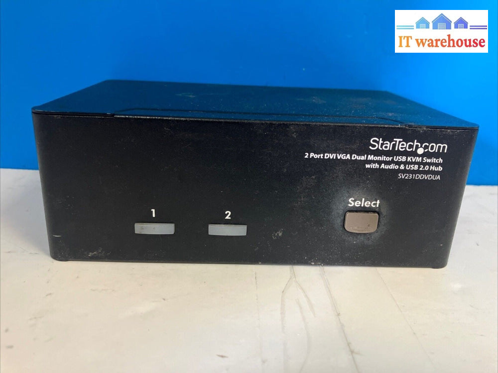Startech C4E1E7ZG37F 2-Port Dual USB KVM Switch USB Hub With Power Adapter ~
