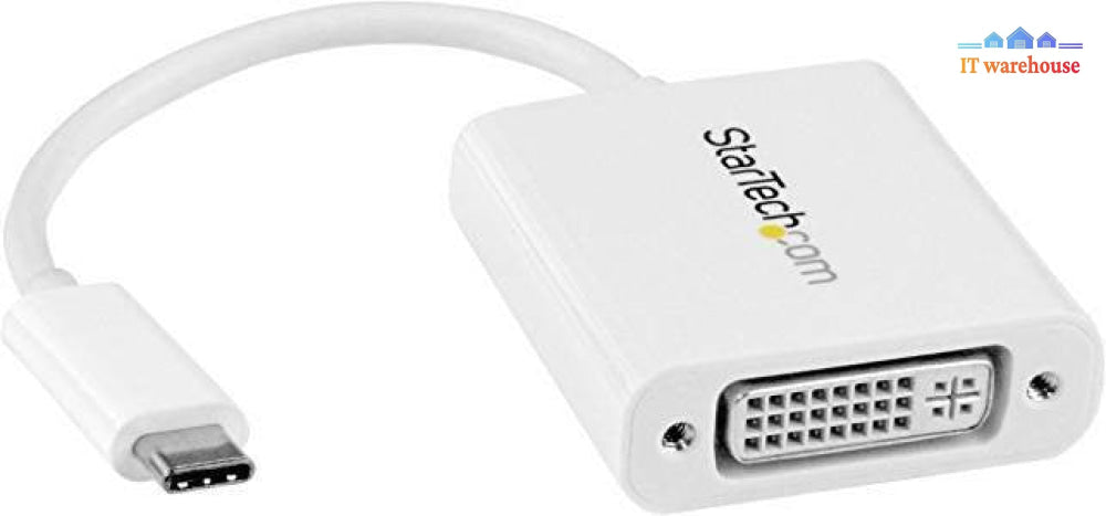  Startech.com USB C to DVI Adapter White - CDP2DVIW  