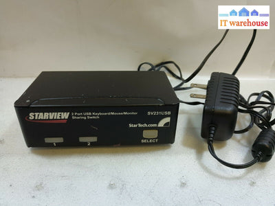 - Startech Starview 2-Port Usb Kvm Switch Sv231Usb With Adapter