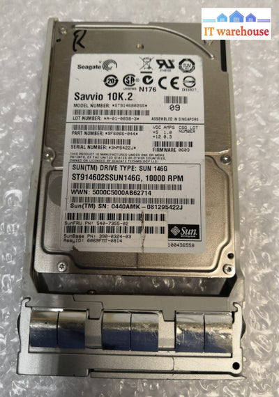 - Sun  146GB 10K  SAS 2.5 Hard Drive Seagate ST9146802SS  9F6066-044 @@@