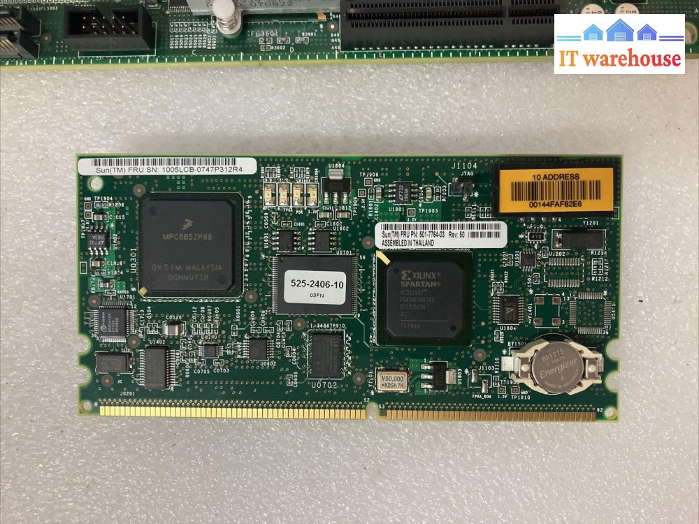 SUN 501-7502-02 Sunfire Motherboard With CPU & (16x 2GB) RAM & 501-7764-03 Card