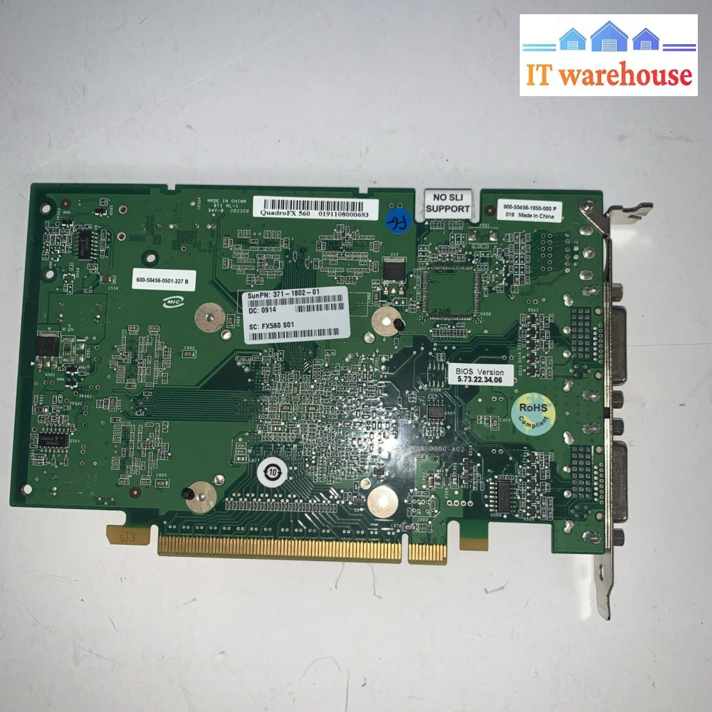 SUN NVIDIA QUADRO FX 560 Graphics Card MODEL P456  / 371-1802-01