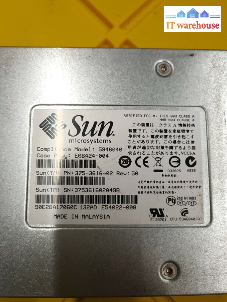 - SUN ORACLE 375-3616-02 5946040 E66424 E54022-008 PCIe Dual 10-GbE SFP+ Module