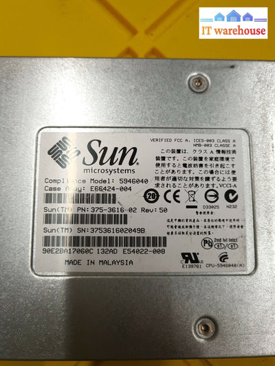- SUN ORACLE 375-3616-02 5946040 E66424 E54022-008 PCIe Dual 10-GbE SFP+ Module