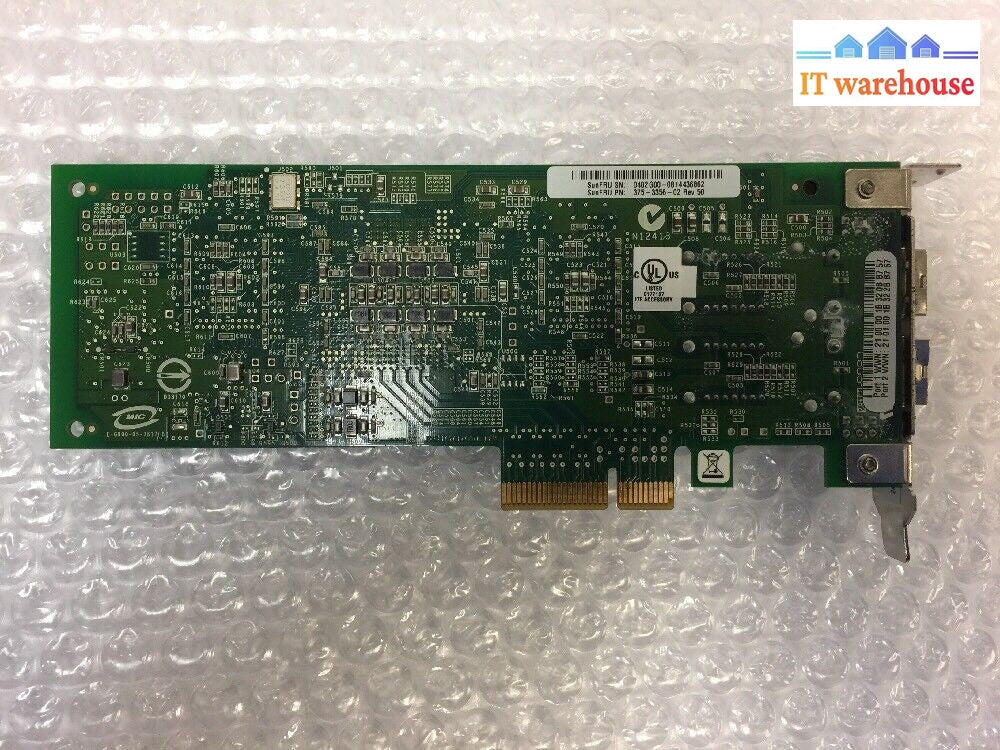 - Sun Qlogic 375-3356-02 Rev 51 PCI-E Dual Port FC Host Adapter  