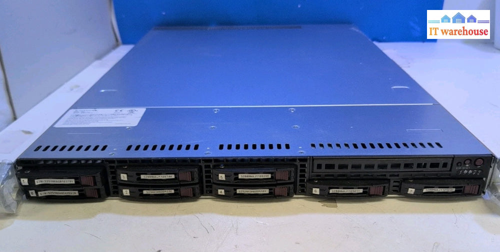 Supermicro 113-6 X10DDW-i Server Dual Xeon E5-2640 V3/128GB RAM/8x Caddy/Rails -