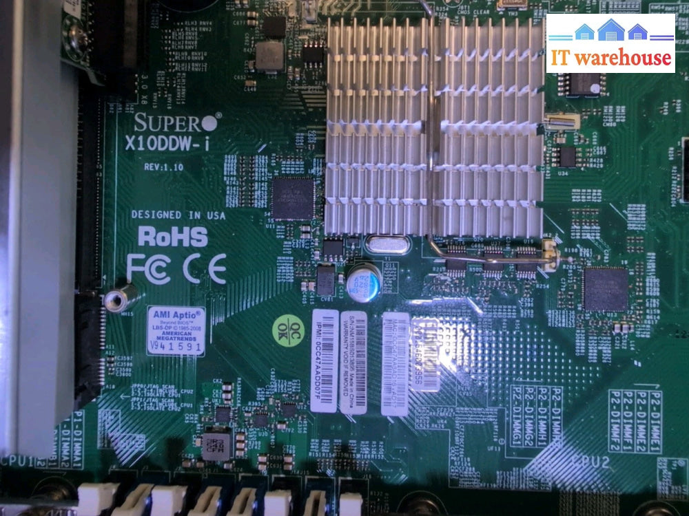Supermicro 113-6 X10DDW-i Server Dual Xeon E5-2640 V3/128GB RAM/8x Caddy/Rails -