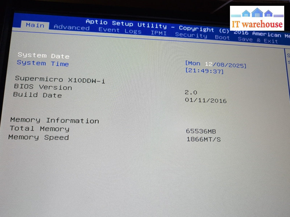 Supermicro 113-6 X10DDW-i Server Dual Xeon E5-2640 V3/64GB RAM/8x Caddy -
