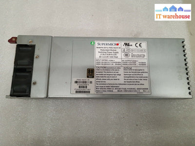 - Supermicro 24Pin 1400W 1U 80 Plus Power Supply Pws-1K41F-1R For X7Qc3 Tested