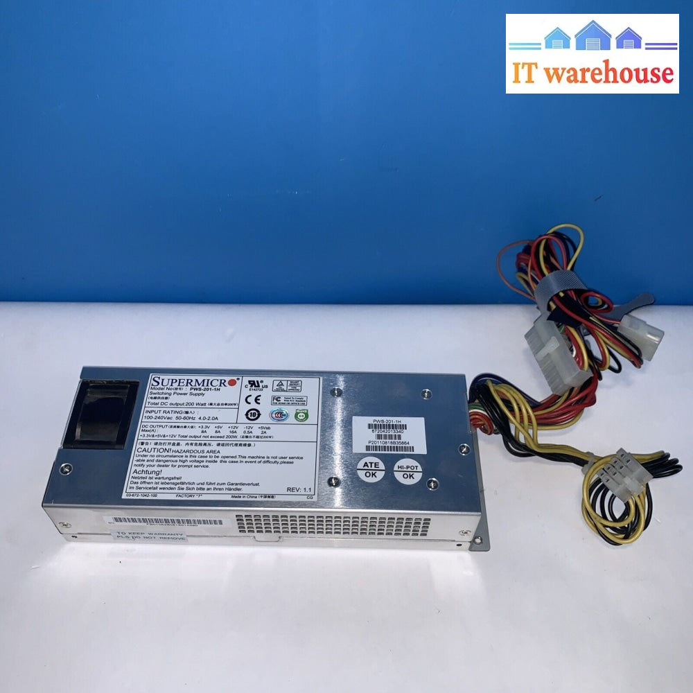 SUPERMICRO PWS-201-1H 200W POWER SUPPLY