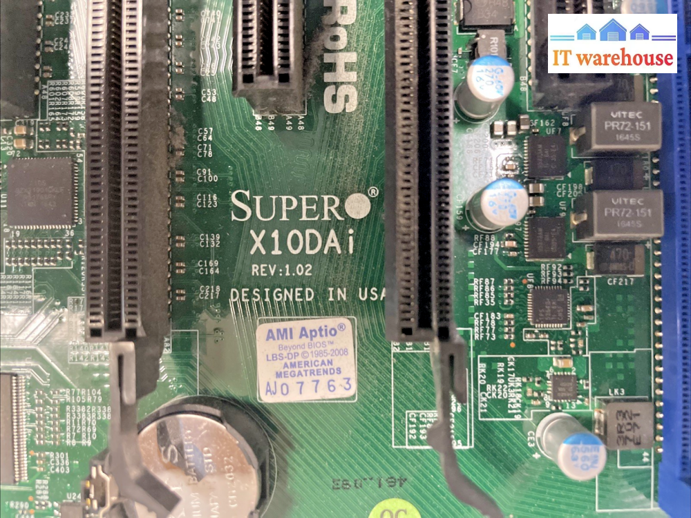 SUPERMICRO X10DAi Dual LGA 2011 Motherboard + 2x E5-2697WV4 CPU w I/O plate +