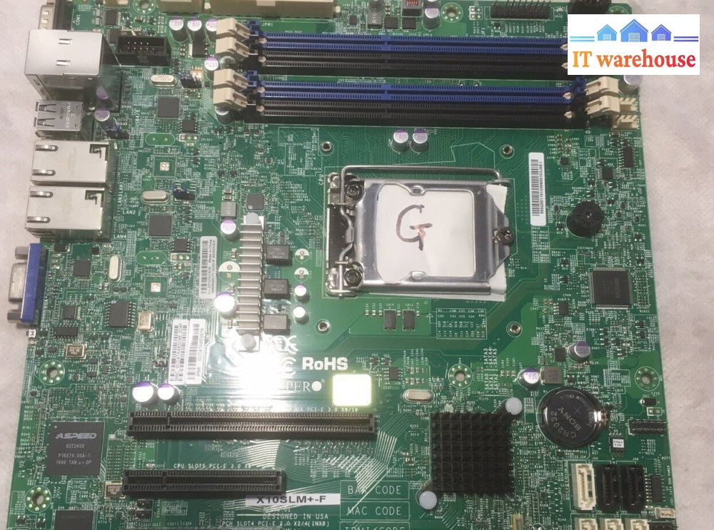 + SuperMicro X10SLM+-F Motherboard - LGA1150 C224 DDR3 PCIE3.0 SATA3 uATX