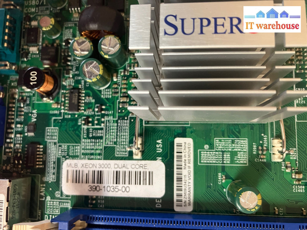 ~ SUPERMICRO X7SBJ Server Motherboard LGA775 + Intel Core 2 Duo E4300 SLA99 CPU