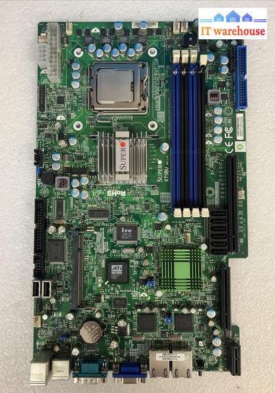 Supermicro X7SBU Socket LGA775 DDR3 Server Mainboard With Intel Xeon X3220 CPU ~