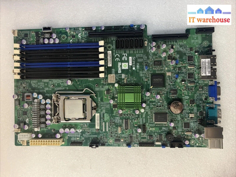 SuperMicro X8SIU-F LGA1156 DDR3 UDIMM/RDIMM Motherboard With Xeon X3440 CPU ~