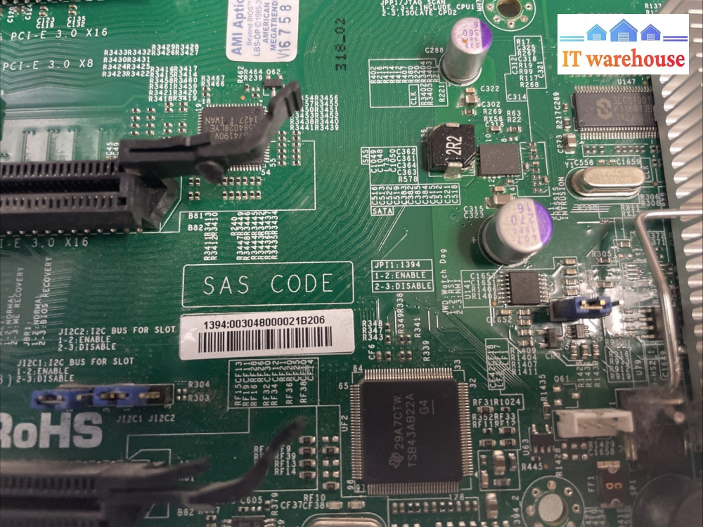 Supermicro  X9DAI  motherboard w xEON E5-2690V2 SR1A5 and IO Plate +