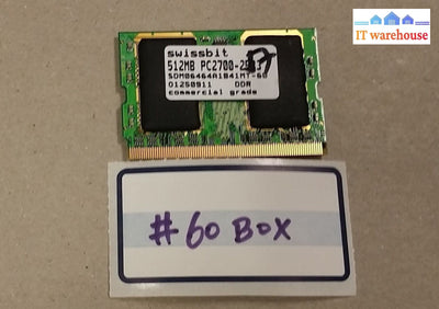 SWISSBIT MicroDIMM 512MB PC2700 DDR 333mhz Notebook / Router Memory Ram