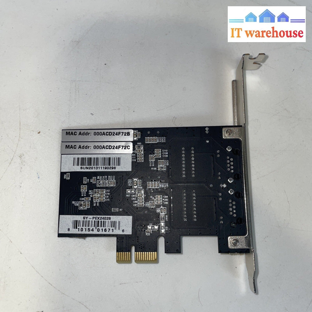Syba Gigabit Dual-Port Network Card PCIE 10/100/1000Mbit SY-PEX24028