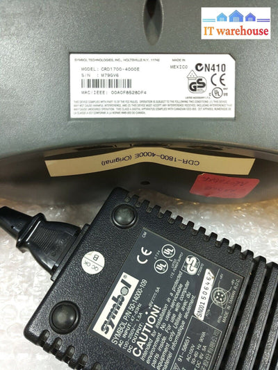 - SYMBOL CRD1700-4000E 4-SLOT CRADLE with CHARGER for SPT1800 SPT1733 TESTED