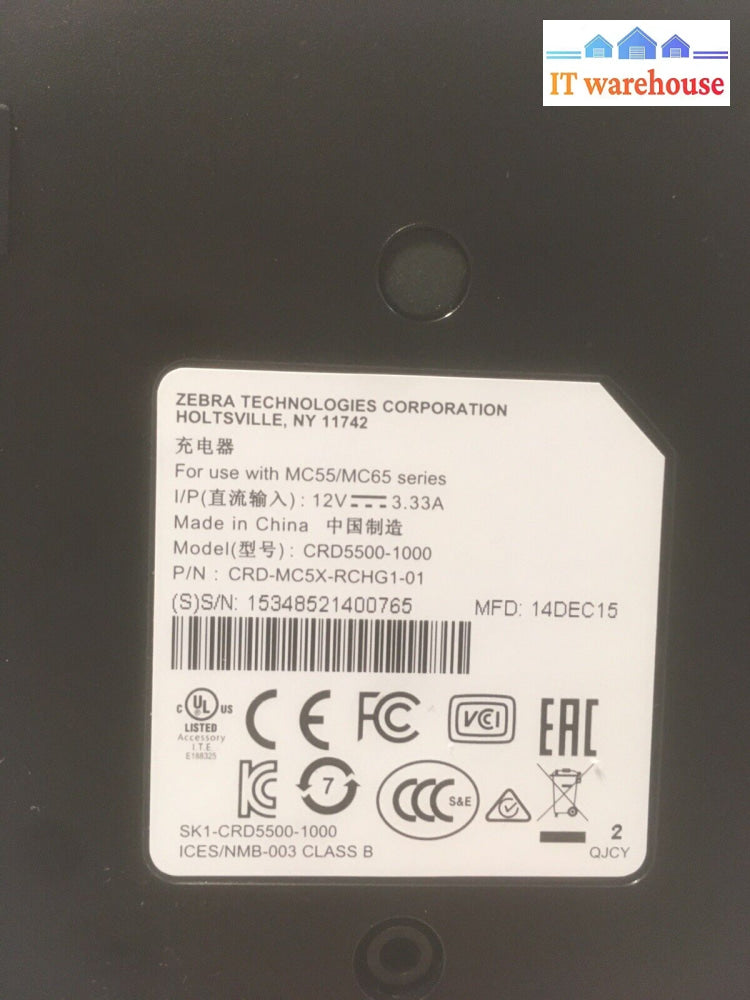 + Symbol Zebra Crd5500-1000 Cradle Charger For Mc55 Mc65 Mc55A Mc5590 (No Ac)