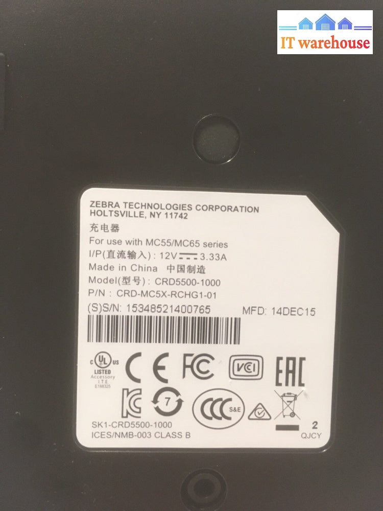 + SYMBOL ZEBRA CRD5500-1000 CRADLE Charger For MC55 MC65 MC55A MC5590   (NO AC)
