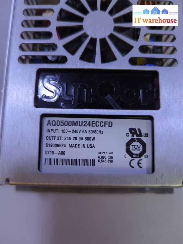 - SYNQOR AQ0500MU24ECCFD Medical Grade AC/DC 16PIN Power Supply 24V 20.9A 500W-