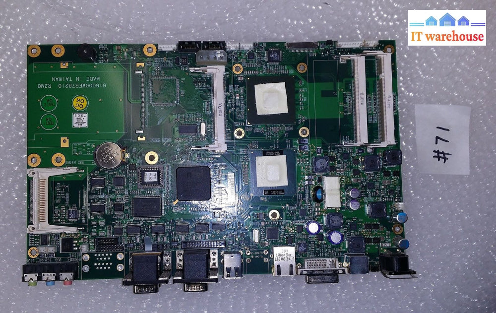System Board 616G00Web78210 Web-7821-R2M0E1 W/L2400 Sl9Jt Cpu (Qty)