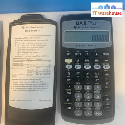Texas Instruments TI-BAII Plus Financial Calculator & Casio fax-991ES