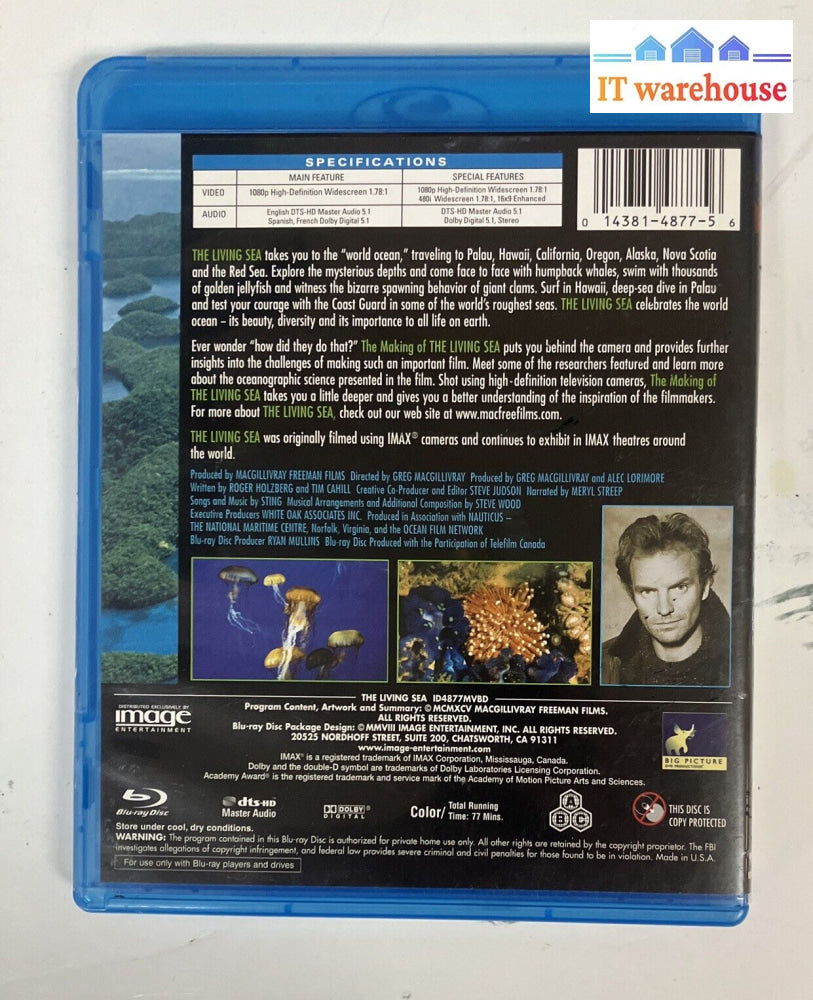 The Living Sea: Soundtrack From The Imax Film 1995 Blu-Ray ~