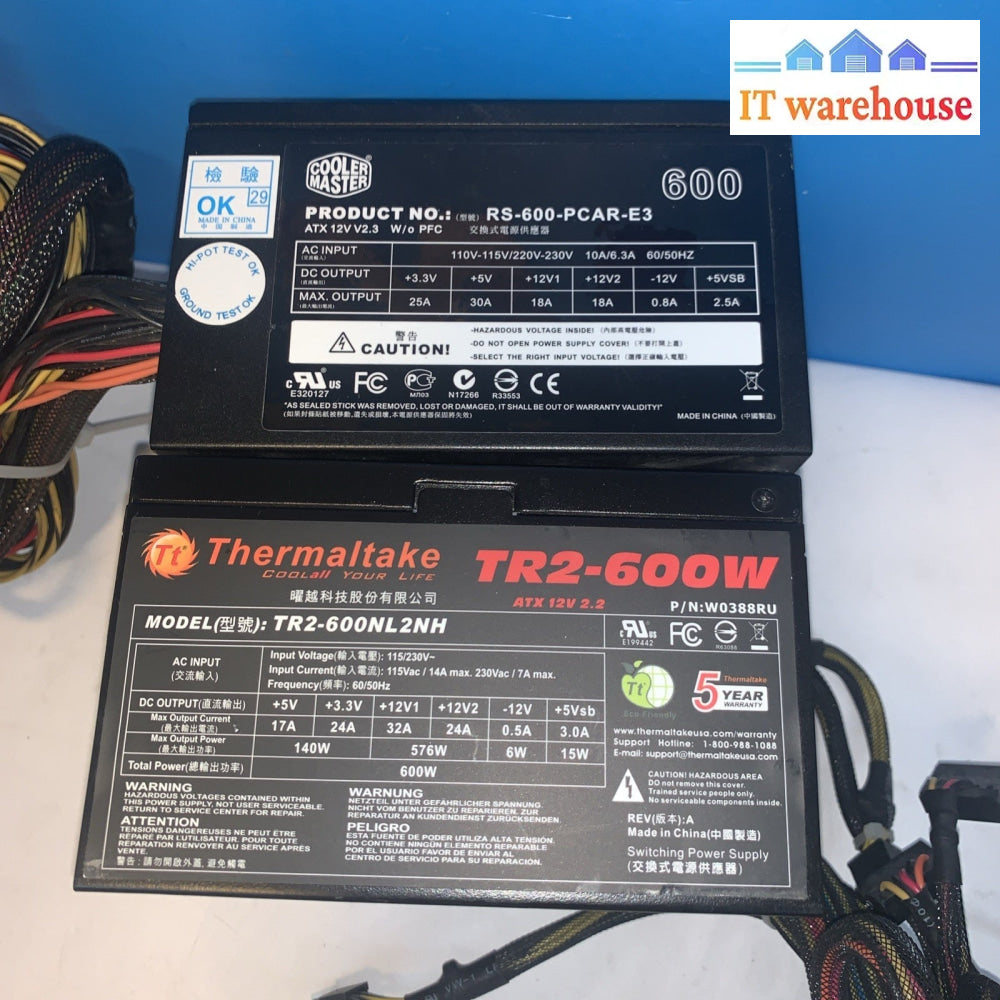 Thermaltake TR2 / CoolerMaster 600W Power Supply w/ Dual PCIE 6+2 PIN