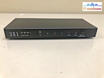 $ Three Port 3 Input to 1 Output HDMI Switcher 3x1 Switch 1080P